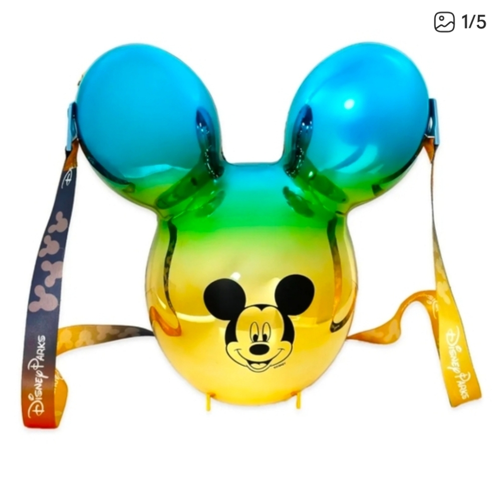 Disney Mickey Mouse Gradient Balloon Popcorn Bucket - Blue, Green & Yellow